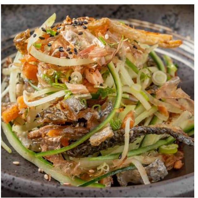 Salmon Skin Salad.