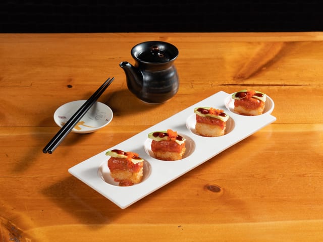 Crispy Rice with Spicy Tuna.