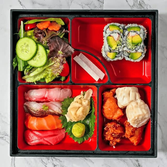 Sushi Bento Box Lunch Special.