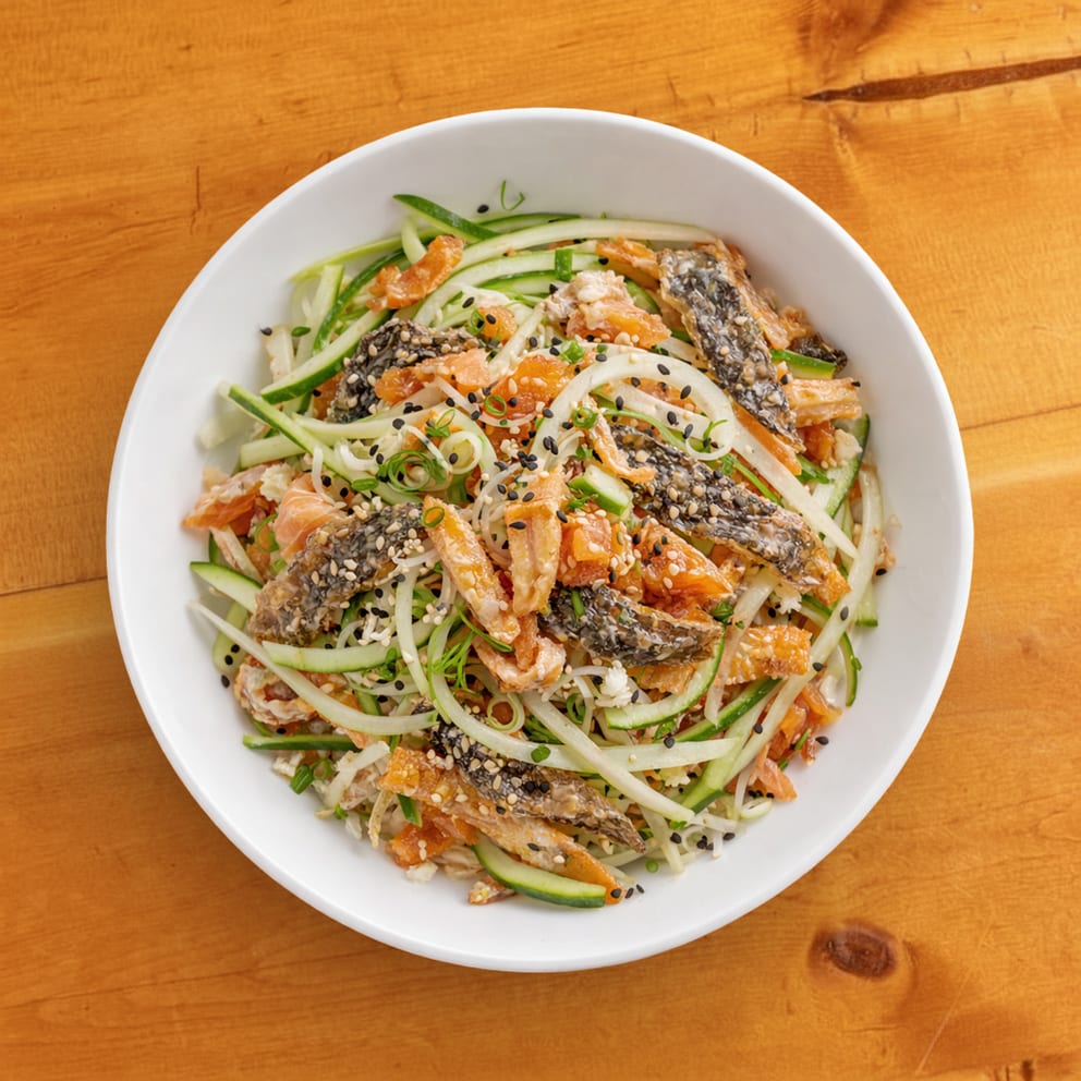 Salmon Skin Salad.